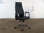 Directie | Tweedehands | Bureaustoel | Zwart leder | BS163
