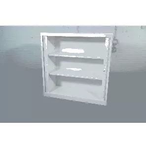 Roldeurkast | Jong gebruikt | Wit | 2 legborden | MK291