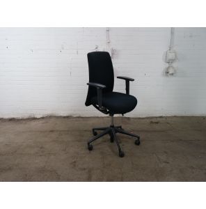 Aspa Drabert | Bureaustoel | Tweedehands | Donker blauw gestoffeerd | Zwart onderstel | BS316