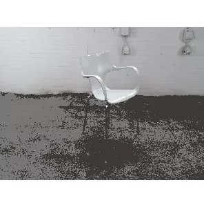 ACTA | Design | Kantinestoel | Tweedehands | Lichtblauwe kuip | Verchroomd frame | KS268