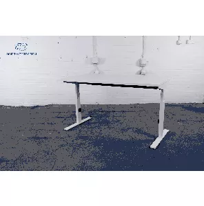 Bureau | Jong gebruikt | Wit T-poot frame | Wit blad