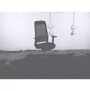 Bureaustoel | Z.g.a.n. | Zwart | Mesh rug | 4D armlegger | Lendesteun | BS140