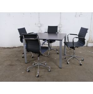 Ahrend | Vergadertafel | Tweedehands | Antraciet eiken blad | Grijs frame | VT259