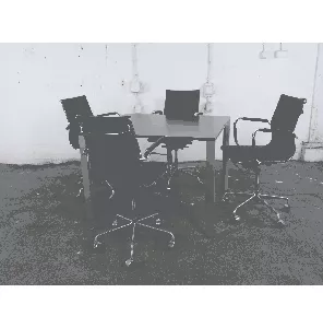 Ahrend | Vergadertafel | Tweedehands | Antraciet eiken blad | Grijs frame | VT259