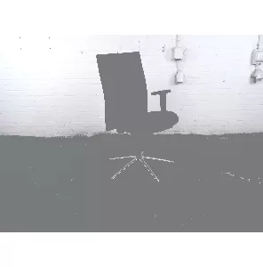 Interstuhl | Bureaustoel | Gebruikt | Zwart gestoffeerd | Gepolijst aluminium onderstel | BS326