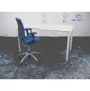 Bureau | Tweedehands | Lichtgrijs frame | Wit blad | BT306