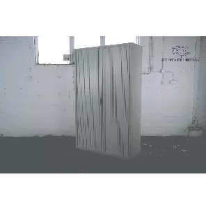 Lensvelt | Roldeurkast | Tweedehands | Grijs | 4 legborden | HK281