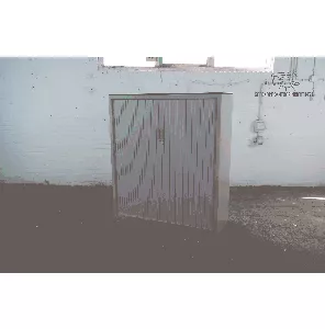 Lensvelt | Roldeurkast | Tweedehands | Grijs | | Grijze trespa topblad | 2 legborden | MK275