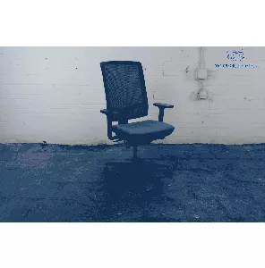 VIASIT | Bureaustoel | Gebruikt | Groen / zwart gestoffeerd | Zwart onderstel | BS345