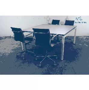 Voortman | Vergadertafel | Tweedehands | Antraciet eiken blad | Wit frame | VT285