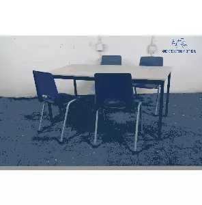 Kantinetafel | Tweedehands | Beuken blad | Zwart frame | KT282