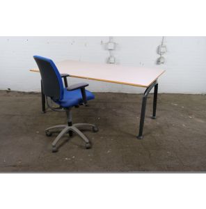 Gispen | Bureau | Tweedehands | Ahorn blad | Grijs frame | 180x90 cm | BT461