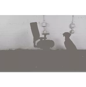 Schaffenburg | Bureaustoel | Zwart gestofferd | Zwart frame | Schuifzitting | BS355