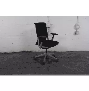 Haworth Comforto D5965 | Bureaustoel | Zwart gestofferd | Zilvergrijs frame | Schuifzitting | BS360