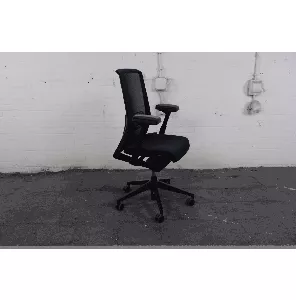 Comforto Very 6265 | Bureaustoel | Zwart gestofferd | Zwart frame | Schuifzitting | BS356