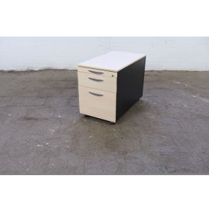 Wini | Ladeblok | Tweedehands | Antraciet | Ahorn topblad | 2 lades | 1 pennenlade | LB352