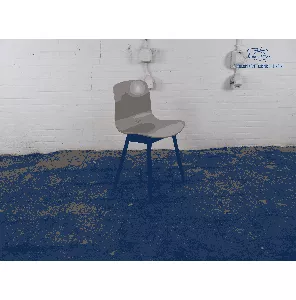 Kantinestoel | Tweedehands | Koraalroze | Zwart frame | KS242