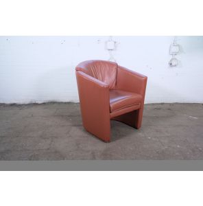  Fauteuil | Tweedehands | Leder | Teracotta | OS264