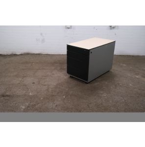 Ahrend | Ladeblok | Tweedehands | Zilvergrijs/ antraciet | 4 lades | Trespa ahorn blad | LB357