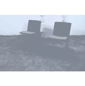 Beta | Wachtkamer bank | Met tafeltje | Tweedehands | Rood gestoffeerd | Zwart frame | OS267