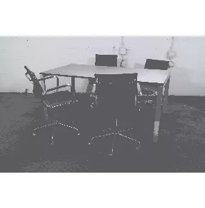 Vergadertafel | Tweedehands | Antraciet  eiken blad | Zilvergrijs frame | VT299