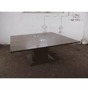 Kluskens | Vergadertafel | Tweedehands | Massief | Antarciet eiken blad | VT311