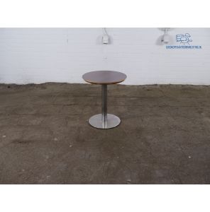 Ronde tafel | Tweedehands | ⌀50cm | Noten blad | OT265