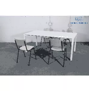 Febru | Kantinetafel | Tweedehands | Wit blad | Wit frame | KT303