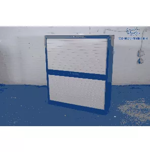 Bulo | Roldeurkast | Tweedehands | Grijs/ bruin | 2 legborden | MK296