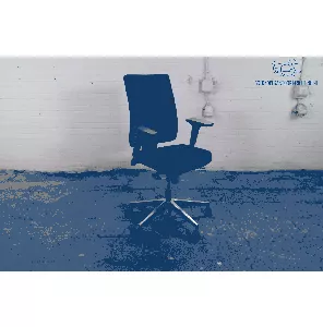 HJH Office | Bureaustoel | Tweedehands | Zwart gestoffeerd | Chromen frame | BS375