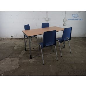 Ahrend | Kantinetafel | Tweedehands | Beuken volkern blad | Grijs / zwart frame | KT249