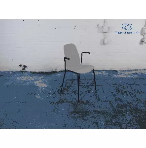 Tweedehands | Kantinestoel | Geel | Kunststof | Zwart frame | KS264