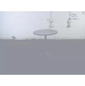 Vergadertafel | Tweedehands | Rond | Grijs blad | Trompet voet | VT255