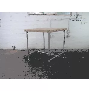 Tafel | Tweedehands |  Verrijdbaar | Steigerhout / zilvergrijs | OT281