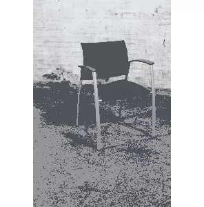 Vergaderstoel | Jong gebruikt | Zwart gestoffeerd | Zwarte armleggers