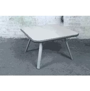 Bijzettafel | Tweedehands | Ahorn blad | Grijs frame | OT207