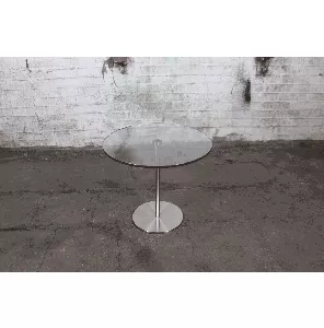 Ronde tafel | Tweedehands | ⌀45cm | Glas | RVS | OT216