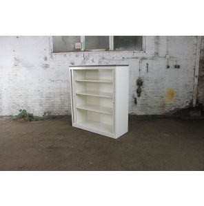 Roldeurkast | Z.G.A.N. | Wit | Logan eiken topblad | 3 legborden | MK221