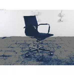 Design | Vergaderstoel / bureaustoel | Tweedehands | Lage rugleuning | Zwart | Kunstleder | BS170