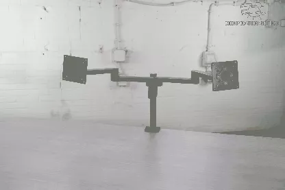 Dubbele Monitorsteun | Tweedehands | Zwart | Hoogte verstelbaar | KI263