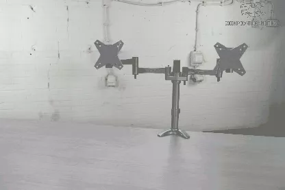 Dubbele Monitorsteun | Tweedehands | Zilvergrijs | Hoogte verstelbaar | KI265